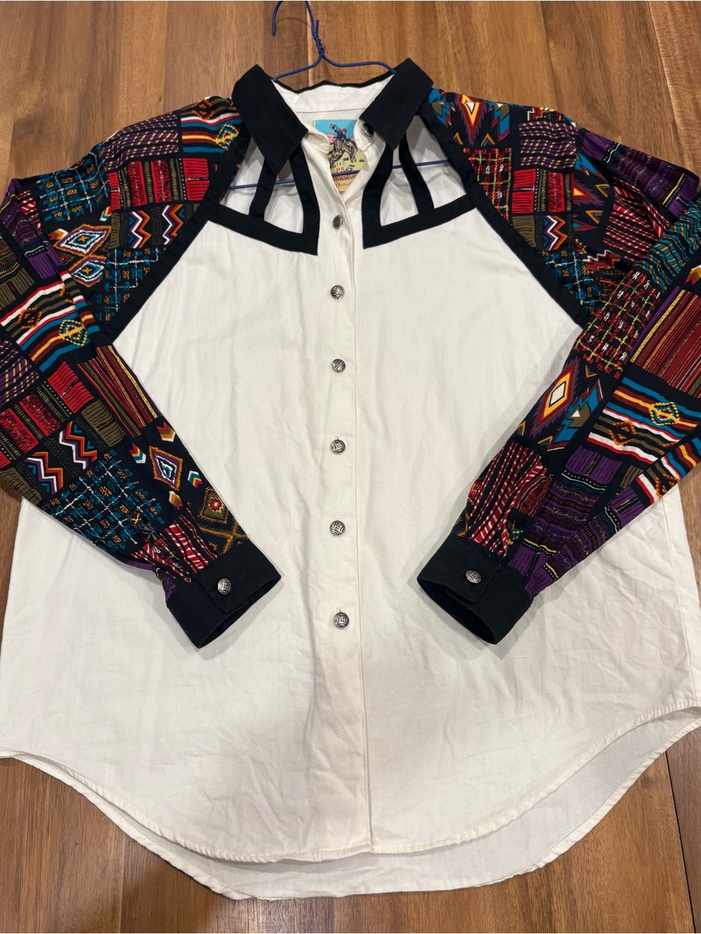 Vintage 80’s P.S. & Rhinestones Panhandle Slim Southwestern Western Shirt Medium